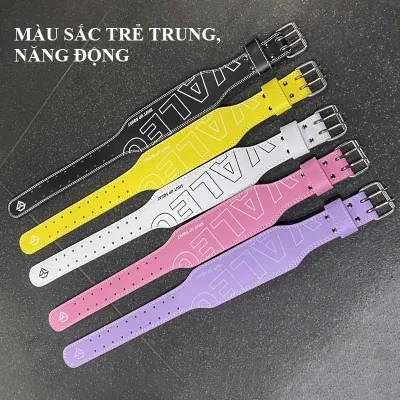 Đai Lưng Tập Gym Da Màu Valeo Có Đệm Mềm Giúp Luyện Tập Thể Thao Hỗ Trợ Squat Tập Tạ - DL-ValeoDemMau