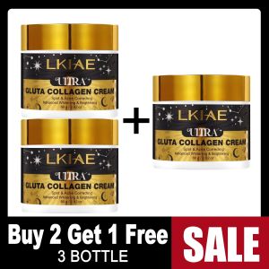 LKIAE Ultra Glutathione Collagen facial cream helps to even out skin tone reduce acne scars and dark spots and diminish dullness. 80 grams.