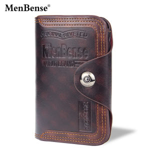 Menbense Dompet Uang Model Tegak Ukuran 3/4 F388-140 Bahan Sintetis Lembut Muat Banyak uang