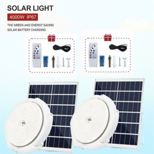 FUJISHIN Solar Ceiling Light Buy One Take One Waterproof Outdoor indoor With Remote Control With Solar Panel Night Light