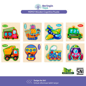 Beringin Toys Mainan Edukasi - Wooden Cognitive Puzzle / Mainan Montessori / Puzzle Kayu / 3D Jigsaw Puzzle / Mainan Anak