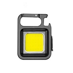 MINI แบบพกพา COB ไฟฉายพวงกุญแจโคมไฟ 3 โหมดไฟฉายกันน้ำกลางแจ้งฉุกเฉิน Camping ตกปลาไฟทำงาน