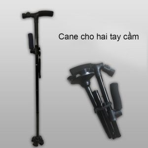 Gậy chống cho người già chống trơn trượt có đèn pin và tay cầm chịu lực