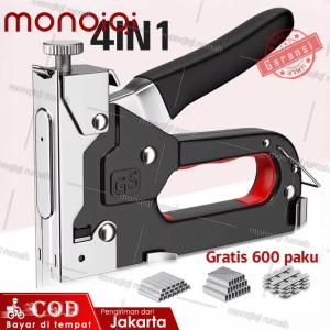 Gratis 800 paku 4 In 1 Pistol Kuku Pistol Stapler Konstruksi Konstruksi Furnitur DIY Pelapis Pelapis Pistol Stapler Multifungsi Pistol Stapler Dekorasi Rumah Alat Pertukangan
