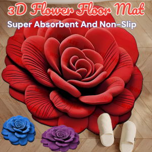 Entry Door Floor Mat Bathroom Absorbent Foot Mat Non-Slip Mat 3d Effect Special-Shaped Flower Diatom Mud Carpet
