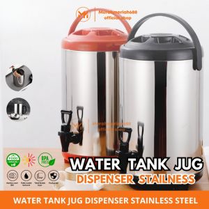MM - Water Tank Jug Milk Tea Stainless Steel - Dispenser Minuman Juice Teh Kopi - Thermos Air Minuman Dengan Kran Food Grade