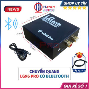 Bộ Chuyển Đổi Âm Thanh LG96 Pro Bluetooth (Tặng Dây Quang) - Bộ Giải Mã Optical Sang AV/3.5mm Cho Tivi Loa Amply-H2Pro