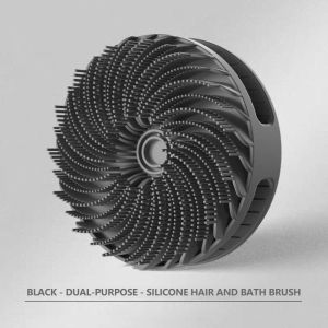 ALLSHOP 2-in-1 Silicone Shower Brush PH Scalp Massager Body Scrubber Safe for Adults Kids & Baby Durable Bath Brush
