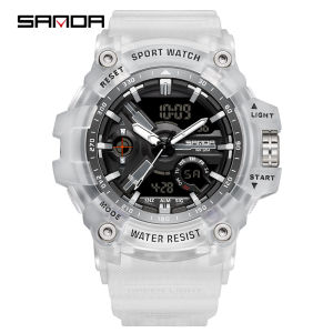 SANDA Sports Mens Watches Top Brand Luxury Military Quartz Watch Men Waterproof S Shock Wristwatches For Men Luminous Clock