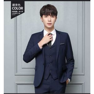 Korean Style Mens Suit Set Slim Fit Suit Young Mens Casual Coat Suit Man Business Wear