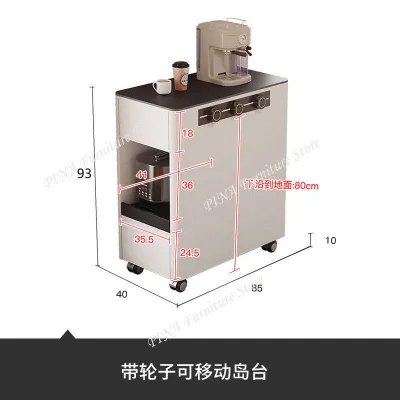 Mobile Rock Slab Island Dining Table Integrated Island Cabinet For Individual Small Units Extremely Narrow Wall Storage Tea And Dining Side Cabinet