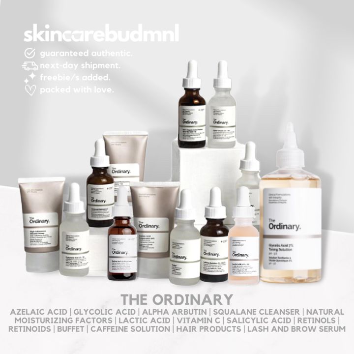 The Ordinary Products (Retinol, Azelaic, Arbutin, Glycolic Acid, Lactic ...