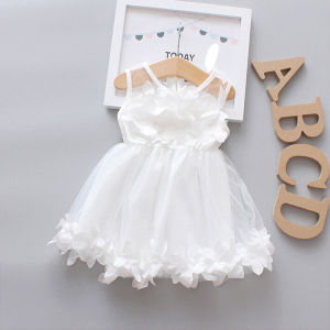 Flower Fairy Baby Girl Party Dresses Summer Sweet Kids Clothing Birthday Princess Mesh Dress Children Clothes