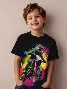 [Local Stock] VCC Kids Clothes Boys T Shirt Short Sleeve Stylish Car Racing Graphic T Shirts Children Summer Clothes Casual Streetwear Boy Clothes