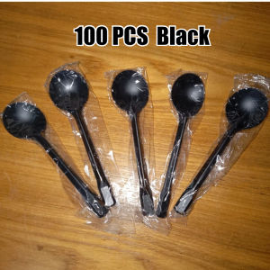100Pcs Disposable Individual Packing Spoon  Dessert Spoon Fruit Birthday Cake Spoon Kitchen Seasoning Spoon