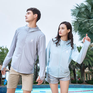 PLAYBOY Pure Skin Clothes Mens and Womens Lightweight and Breathable Sunscreen Clothes Lovers Leisure Outdoor Sunscreen Clothes.