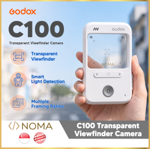【SG】 Godox C100 Transparent Viewfinder Retro CCD Selfie Mini Camera Pocket Vlog Light Meter Video