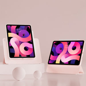 KENKE iPad case Three-in-one removable 720° rotating acrylic Case for iPad 2024 Air 6th gen air 11 M2 M3 ipad 11 gen A16 Air 4 air 5 iPad 2022 Pro 11 2nd 3rd 4th 5th generation 2020 2021 iPad gen 7 8 9 ipad mini 6 cover Smart case anti-drop milky white