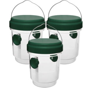 Dizoey 3PCS Wasp Trap Waterproof Outdoor Hanging Trap Clear Traps Box Reusable Garden Fruit Fly Catcher Pest Control Tools Garden Supplies