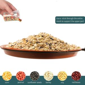 Three Tiered Bird Feeder Station Set of 3 with NonSpill Design and Weather Resistant for Patios and Garden Mounted Use