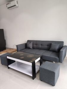 Bộ sofa bed 6 món đặt phòng khách siêu sang sofa giường nằm Xám bố xịn - bh 12 tháng