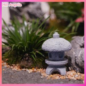 [Hill Angelia] Retro Gazebo Trung Quốc Đèn Lồng Mini Chùa Mô Hình Trang Trí Đá Thu Nhỏ Tượng Đá Sa Thạch Phụ Kiện Nhà