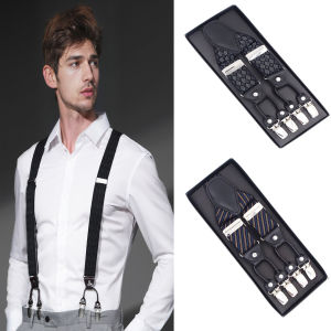 New Adult Suspenders Mans Braces Vintage Casual Suspensorio Tirantes Trousers Strap Father/Husbands Gift 6 Clips 3.5*120cm h260606