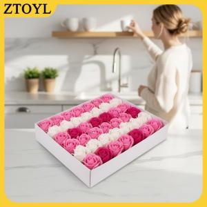 ZTOYL 50 cái hộp Xà Phòng Hoa Hồng Lãng Mạn Đám Cưới Valentine Của Ngày Tự Làm Món Quà Trang Trí Nội Thất Đảng Hoa Trang Trí Nội Thất Nguồn Cung Cấp