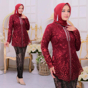 TERBARU SETELAN KEBAYA SRIKANDI || KEBAYA JUMBO LD 130 BAJU KEBAYA BRUKAT TULLE MODERN KEBAYA WISUDA KEKINIAN ATASAN KEBAYA REMAJA DEWASA ALLSIZE KEBAYA LAMARAN BAJU COUPLE TUNANGAN TERBARU 2025