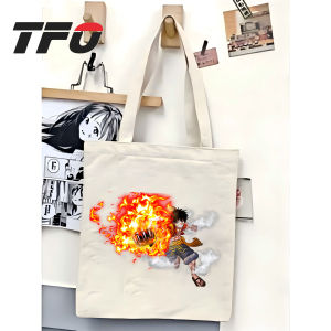 TFO Tote Bag One Piece the Straw Hat Pirates Monkey D. Luffy Versatile Ideal for College School