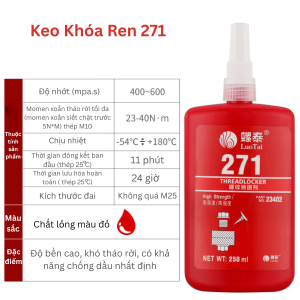 Keo Khóa ren 243 271 keo khóa chắc chắn Keo chịu nhiệt chống rung động khóa ốc vít xe máy bu lông đai ốc kim loại - avtrend