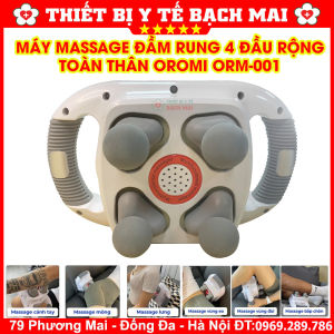 Súng Massage 4 Đầu Đấm Rung Rộng Toàn Thân OROMI ORM-001 - Máy Massage Toàn Thân ORM001