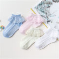 New Style Breathable Cotton Socks Baby Girls Kids Dance lace socks Children Ankle Short Sock White Pink Yellow Baby Girls Sock W41. 