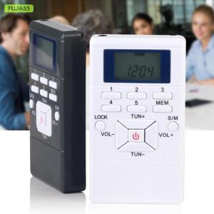 FUJIAS3 Portable Digital FM AM Radio Mini Pocket Walkman Receiver Stereo w Earphones