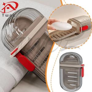 TWOL SHOP Stock no.VVV，1pcs Soap Holder Soap Dish Convenient for Traveling Keep Your Soap Safe Container