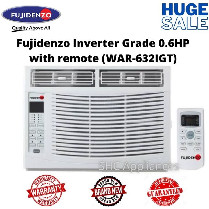 Fujidenzo 0.6hp Inverter Grade Window Type Aircon with Remote Control ...
