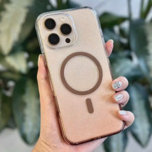Ốp Lưng Keephone Lillian Trong Suốt Gradient Ánh Kim Tuyến Hỗ Trợ Sạc Không Dây Magnetic Cho Iphone 16 Pro Max