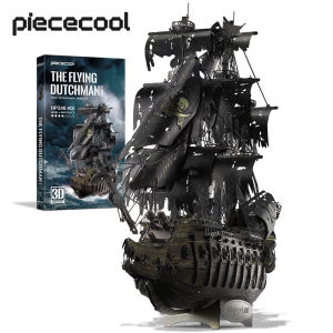 Piececool Building Toy Sets -The Flying Dutchman Pirate Ship Building Blocks 3D Metal Puzzles Gift for Kids