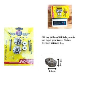 Gù tay lái Salaya mẫu sao tuyết inox 304 gắn Wave Sirius Exciter Winner X...(MS04)