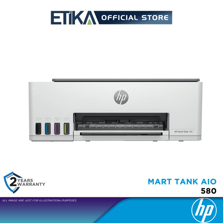 HP Smart Tank 580 AllinOne Wireless Printer A4 Color Ink AllinOne