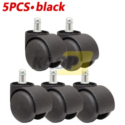 5PCS 2 Office Chair Caster Wheels 360 Swivel With Lock Rubber Pu Roller For Wood Floor Computer Chair Universal Wheel