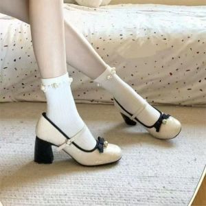 Free Shipping Elegant WomenS Shoes Spring New Collection Chic And Stylish With A Chunky Heel And A Single-Strap Design High Heels