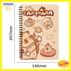 XINGK 1pc Random Style Creative Capybara Coil Notebook Cute Cartoon Notebook Horizontal Row Student Stationery Gift