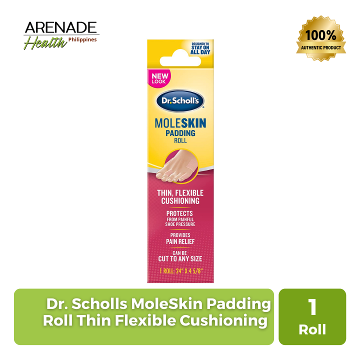 Dr. Scholls MoleSkin Padding Roll Thin Flexible Cushioning 1Roll 24" x