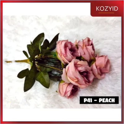 KOZY.ID - Bouquet bunga P41 MAWAR Artifisial Dekorasi