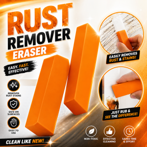 Top Seller 1PC MAGIC RUST REMOVER ERASER | Kitchen Bathroom Faucet Limescale Eraser | Stainless Steel Decontamination Artifact Eraser | Removes Toughest Stain & Dirt | Rubber Rust Eraser | Limescale Rust Glass Cleaning Eraser | Multipurpose Magic Eraser