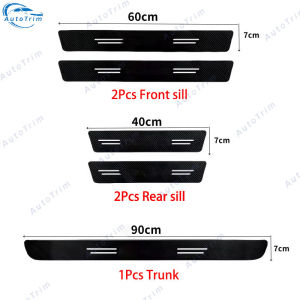 Changan Car Door Sill Strip Carbon Fiber Leather Anti Scratch Door Step Protector For CS35 CS55 Plus UNI-K Unik CS75 CS85 Plus Alsvin Deepal