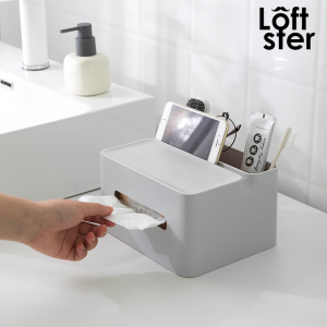 กล่องใส่กระดาษทิชชู่ กล่องใส่ทิชชู่มัลติฟังชั่น อุปกรณ์สําหรับจัดเก็บ กระดาษทิชชู่ วางมือถือได้