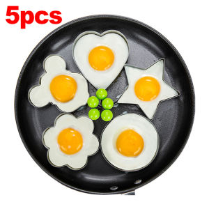 5Pcs Stainless Steel Fried Egg Mold Heart Pancake Maker Breakfast Baking Omelette Rings Cooking Tools Kitchen Accessories Gadget