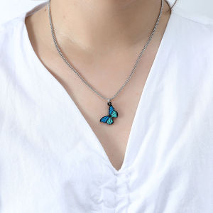 【Bestella✨COD】Kalung Kupu-kupu Liontin Wanita Korea Butterfly Manis Aksesoris Perhiasan Kalung Klavikula Fashion